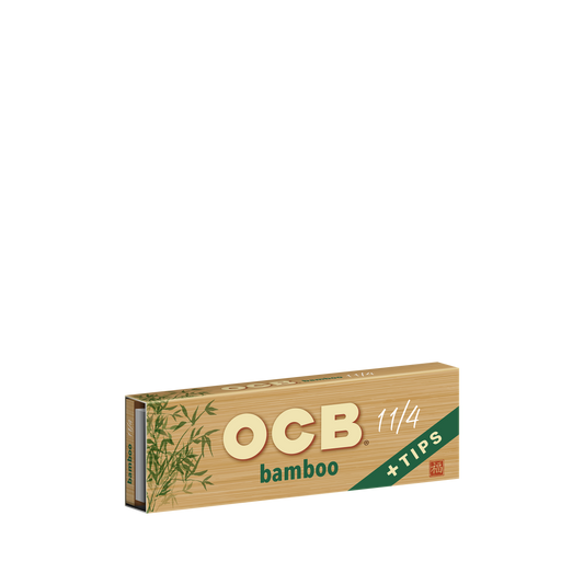 OCB Bamboo 1 1/4 + Tips Rolling Paper Booklet
