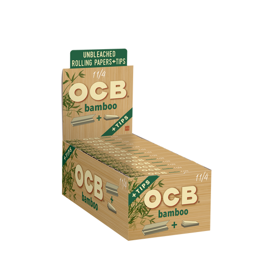 OCB Bamboo 1 1/4 + Tips Rolling Paper Unit