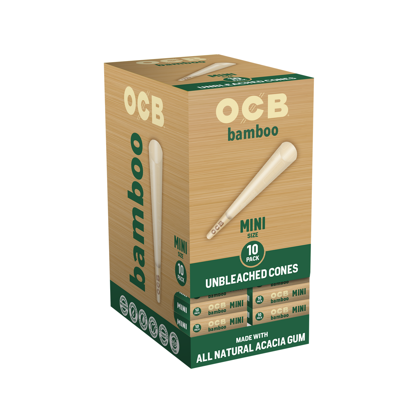OCB Bamboo Mini Cone 24 Count Unit