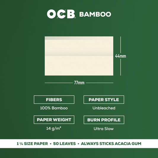OCB Bamboo 1 1/4 Rolling Paper Specs