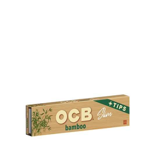 OCB Bamboo Slim + Tips Rolling Paper Booklet