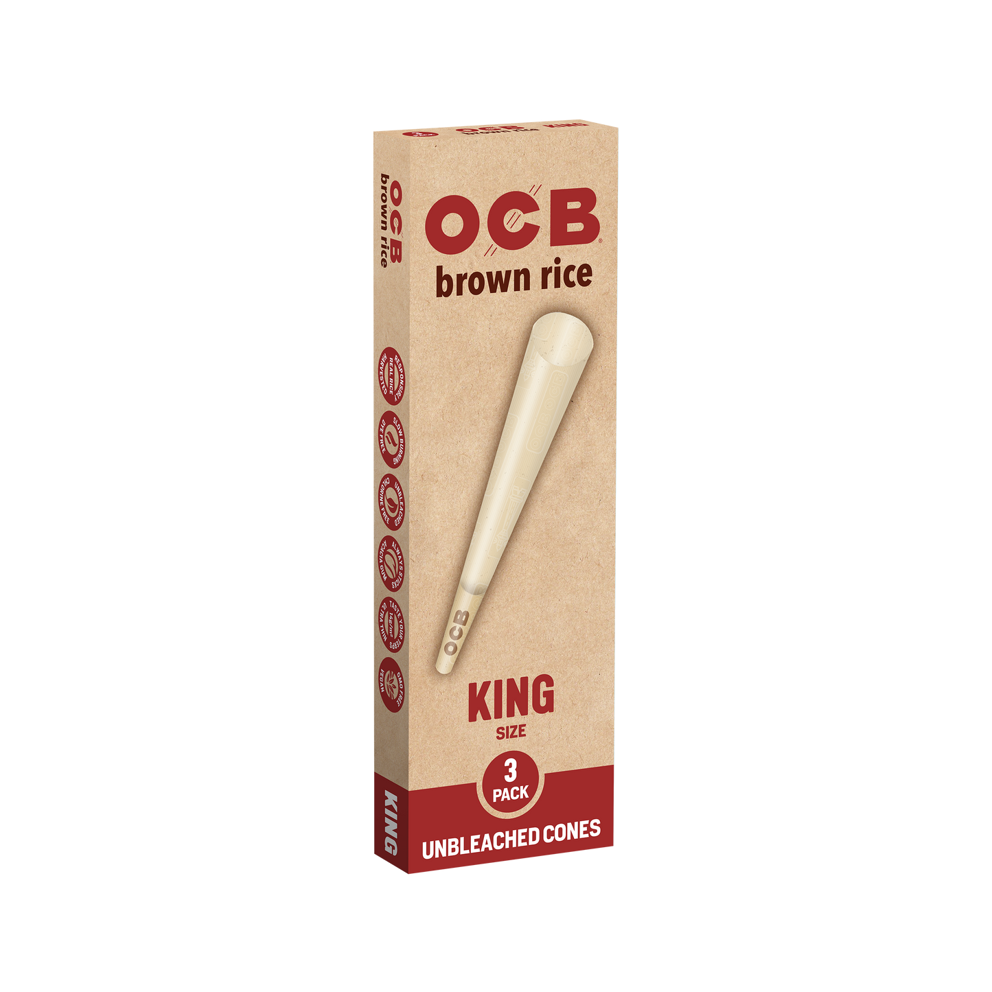 OCB Brown Rice King Cone Box