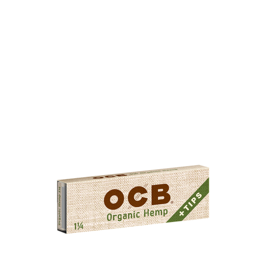 OCB Organic Hemp 1 1/4 + Tips Rolling Paper Booklet