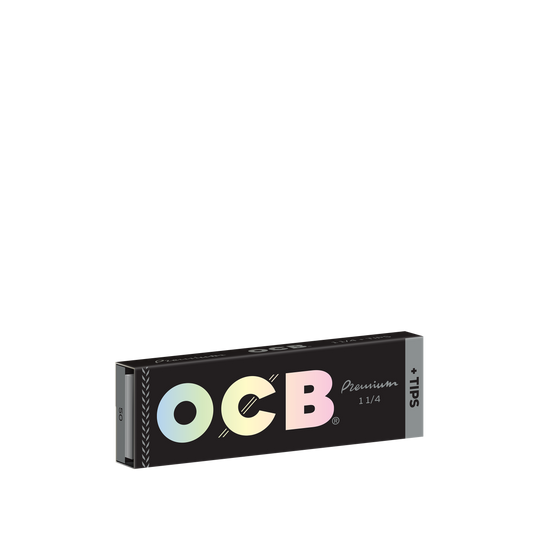 OCB Premium 1 1/4 + Tips Rolling Paper Booklet