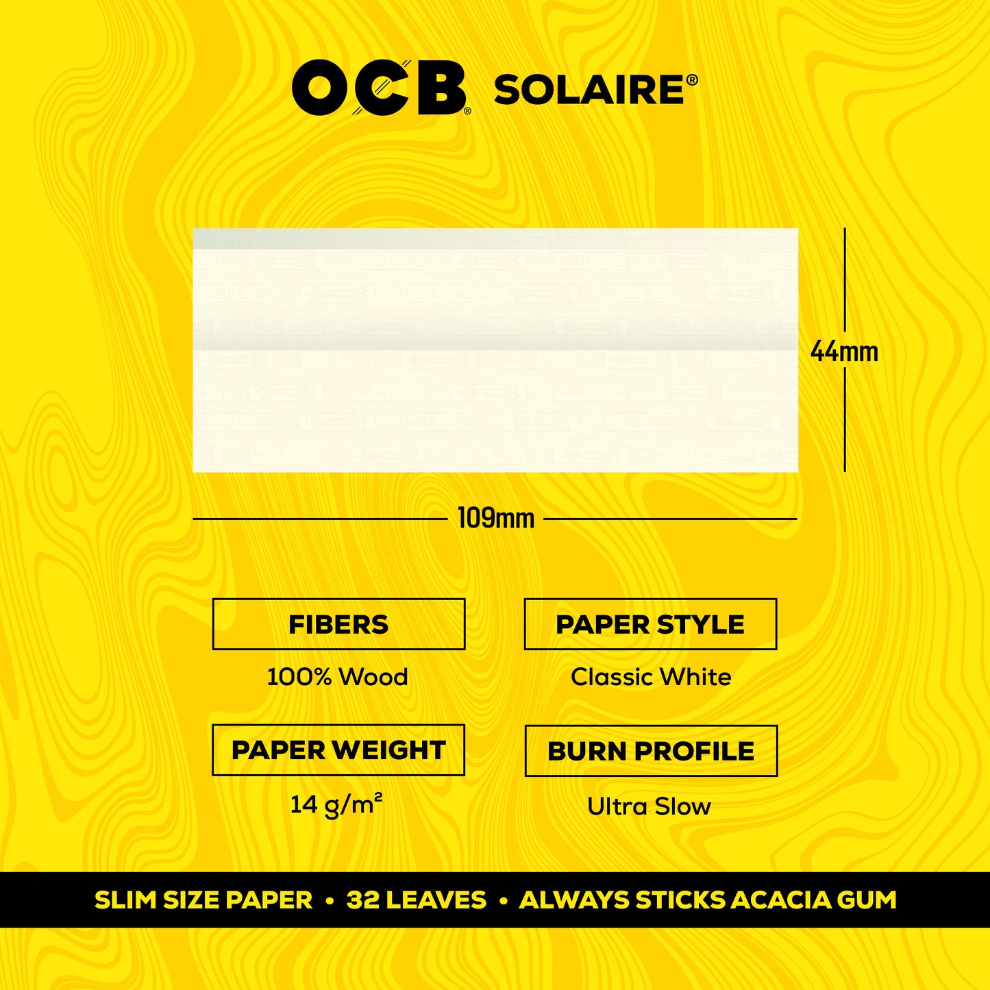 OCB Solaire Slim Rolling Paper Specs