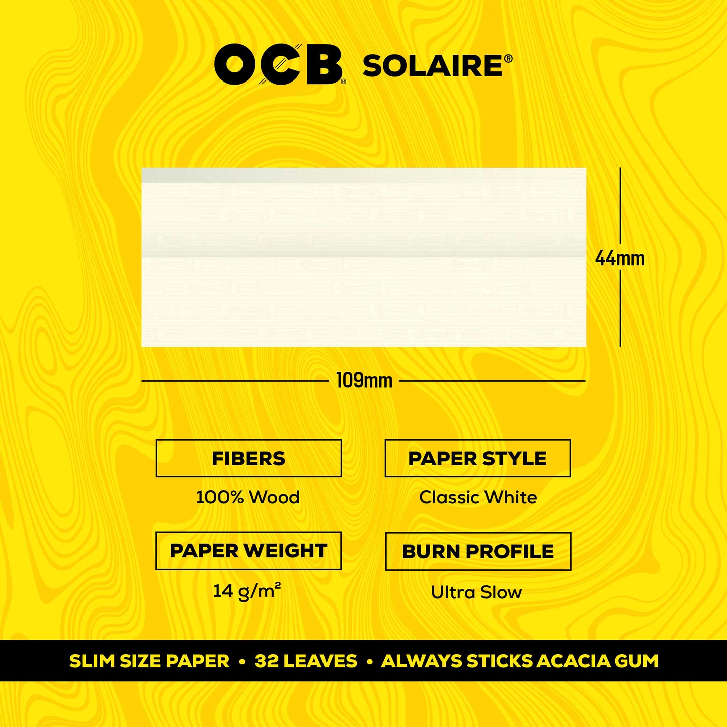OCB Solaire Slim Rolling Paper Specs