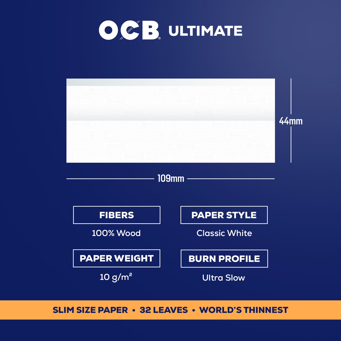 OCB Ultimate Slim Rolling Paper Specs