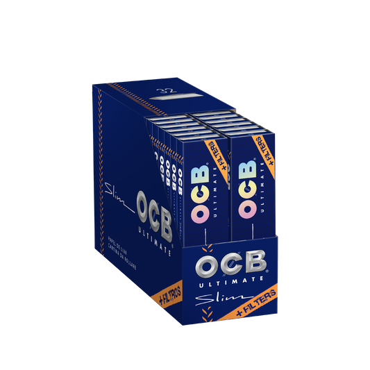 OCB Ultimate Slim + Tips Rolling Paper Unit