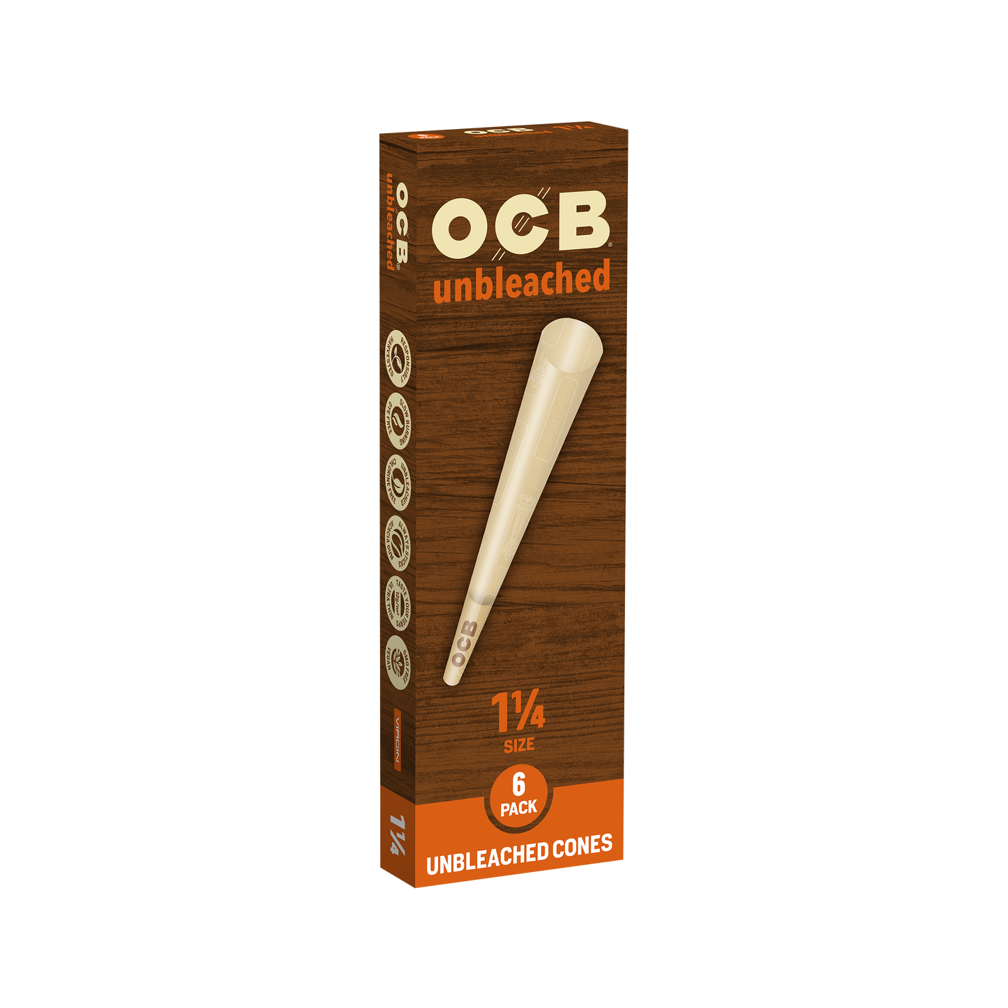 OCB Unbleached 1 1/4 Cone Box