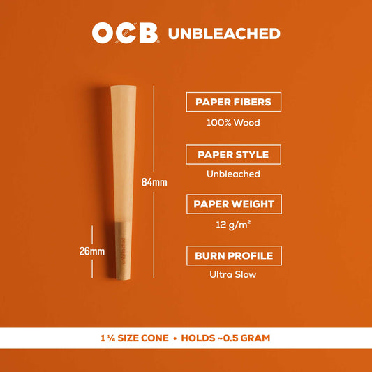 Unbleached 1¼ Cone Tower, 100 Count