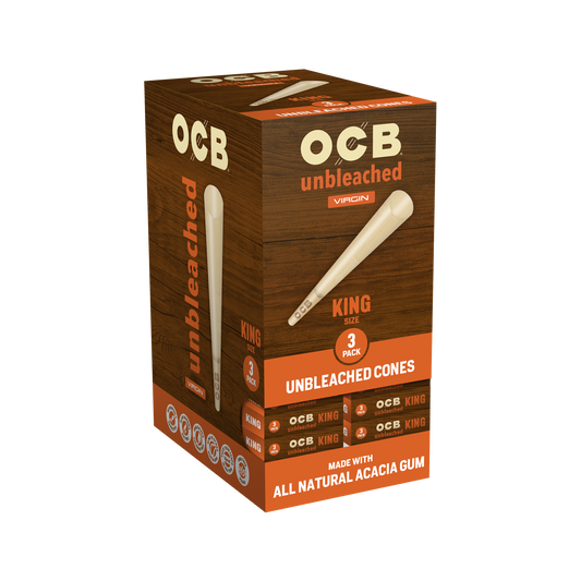 OCB Unbleached King Cone 24 Count Unit