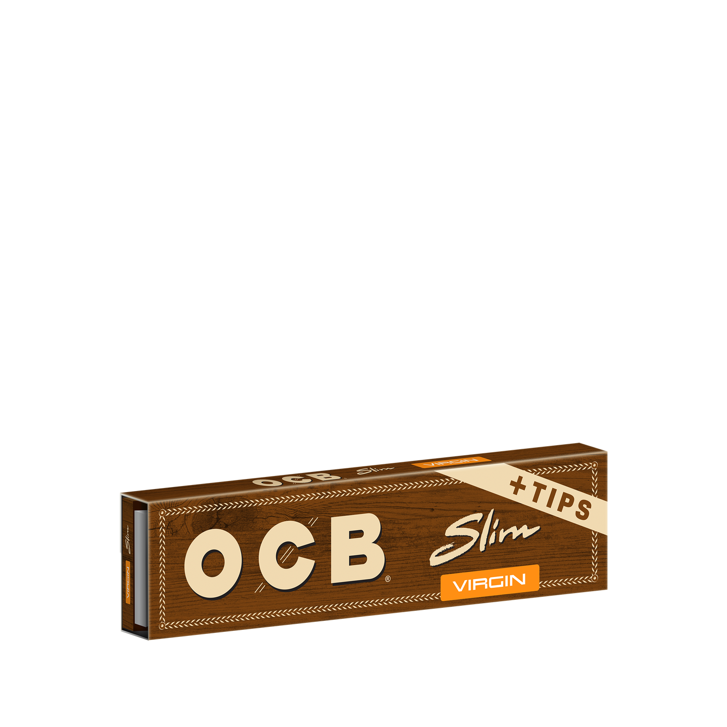 OCB Unbleached Slim + Tips Rolling Paper Booklet
