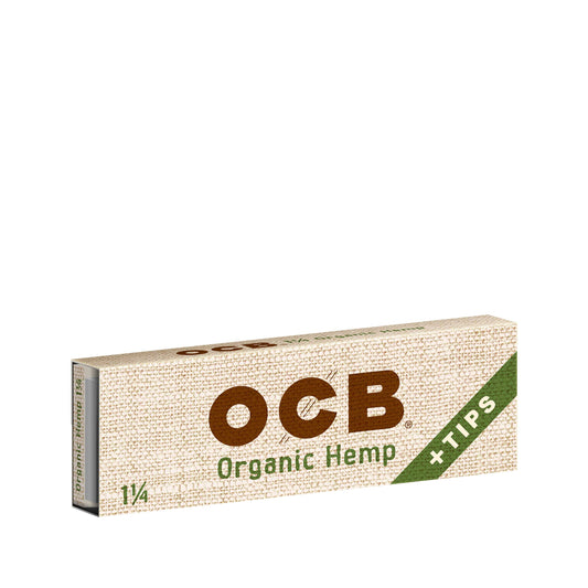 OCB Organic Hemp 1 1/4 + Tips Rolling Paper Booklet