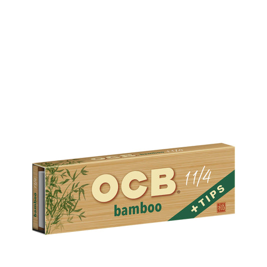 OCB Bamboo 1 1/4 + Tips Rolling Paper Booklet