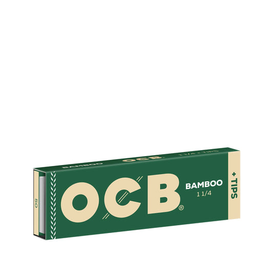 OCB Bamboo 1 1/4 + Tips Rolling Paper Booklet