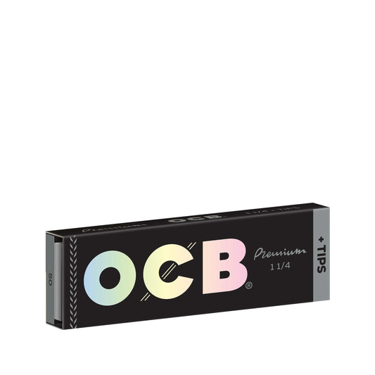 OCB Premium 1 1/4 + Tips Rolling Paper Booklet