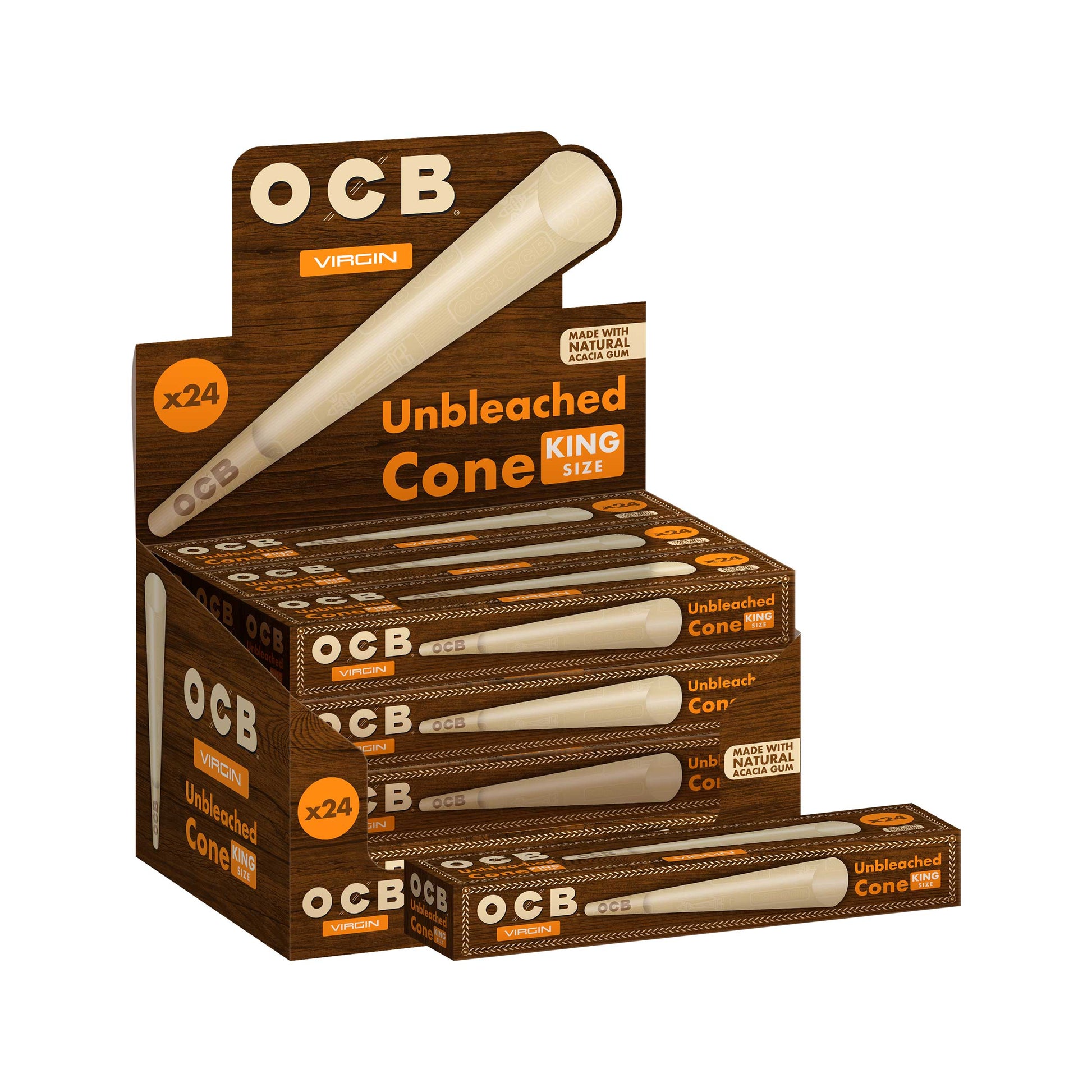 OCB Unbleached King Cone Display