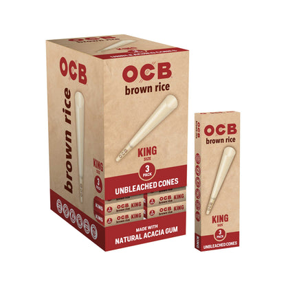 OCB Brown Rice King Cone Display