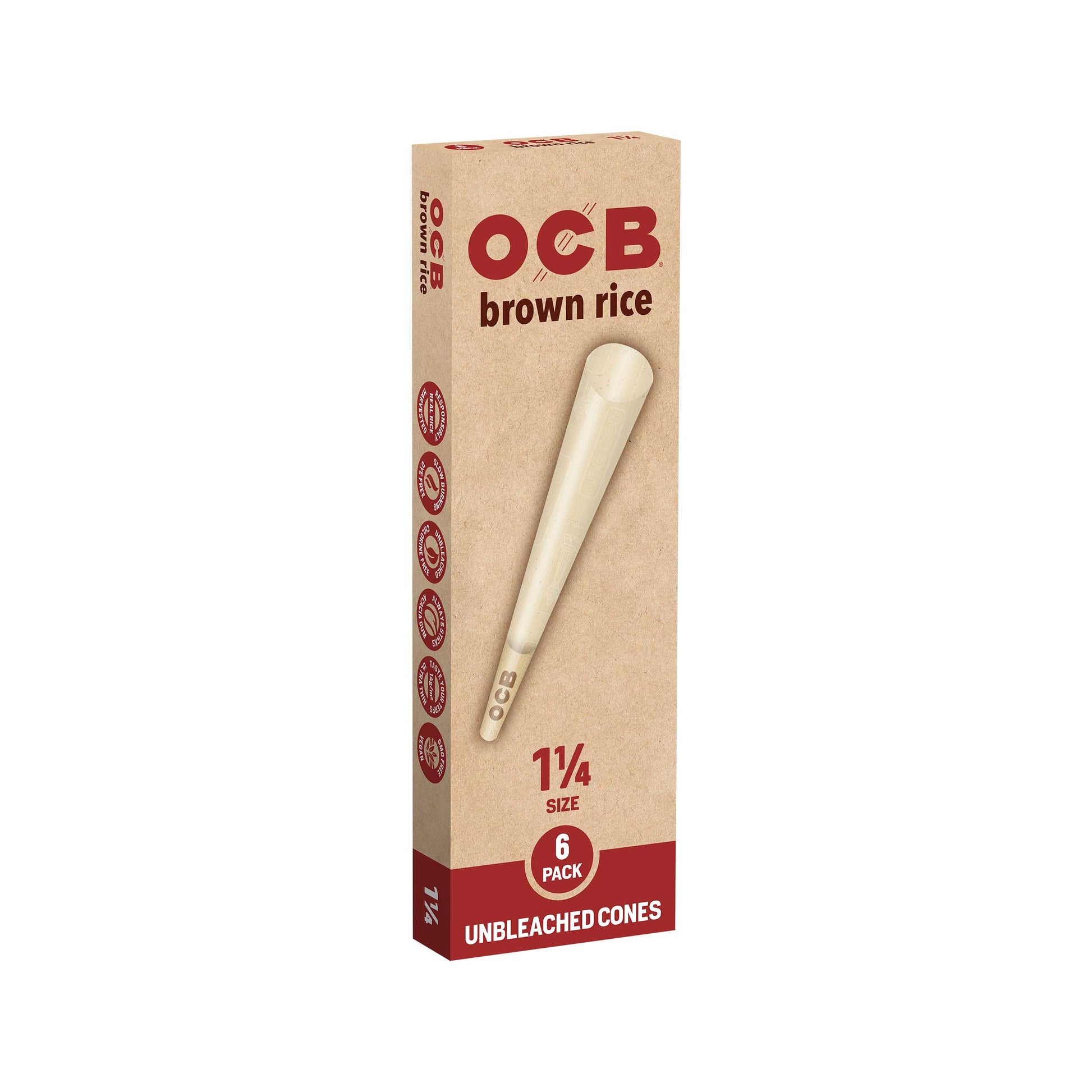 OCB Brown Rice 1 1/4 Cone Box