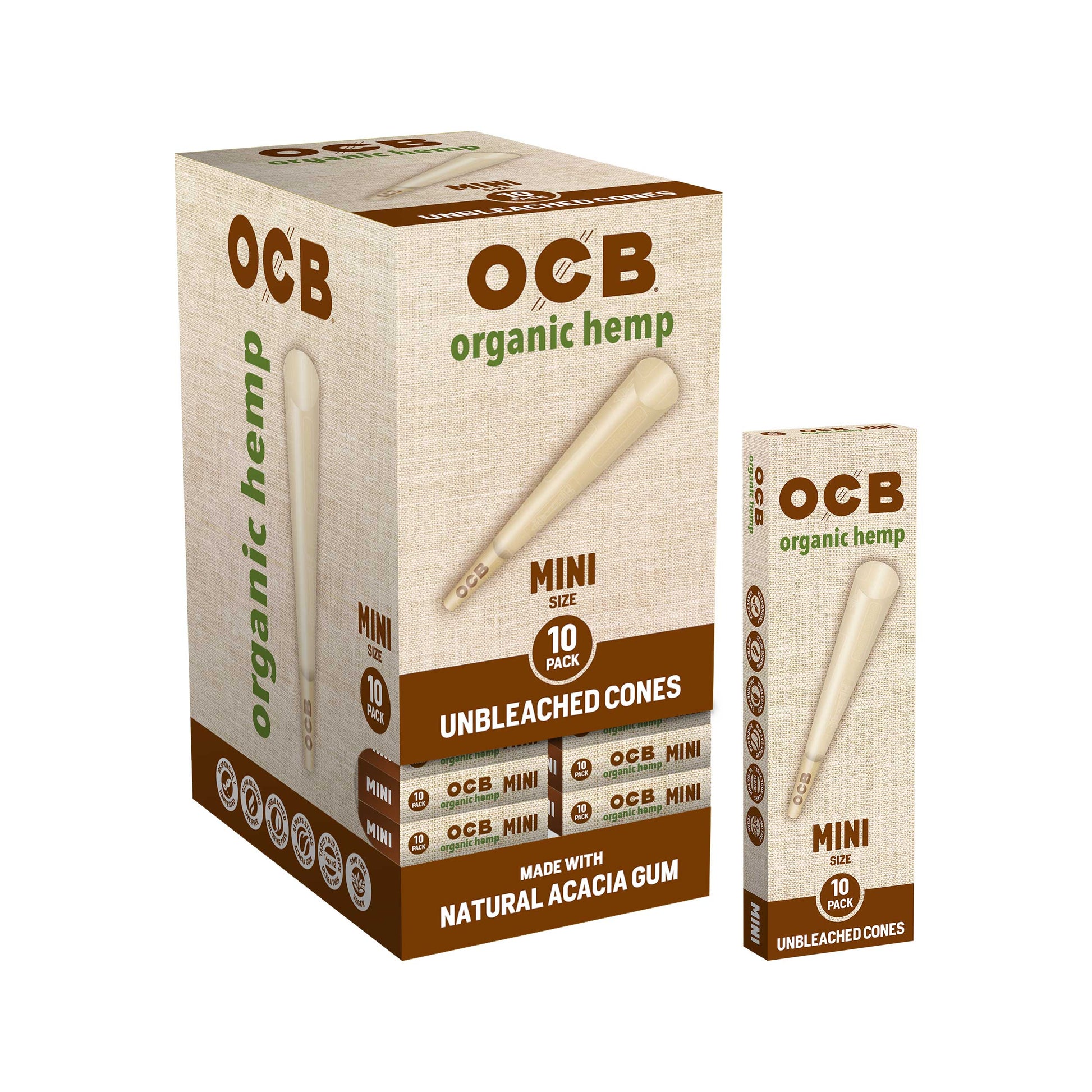 OCB Organic Hemp Mini Cone Display