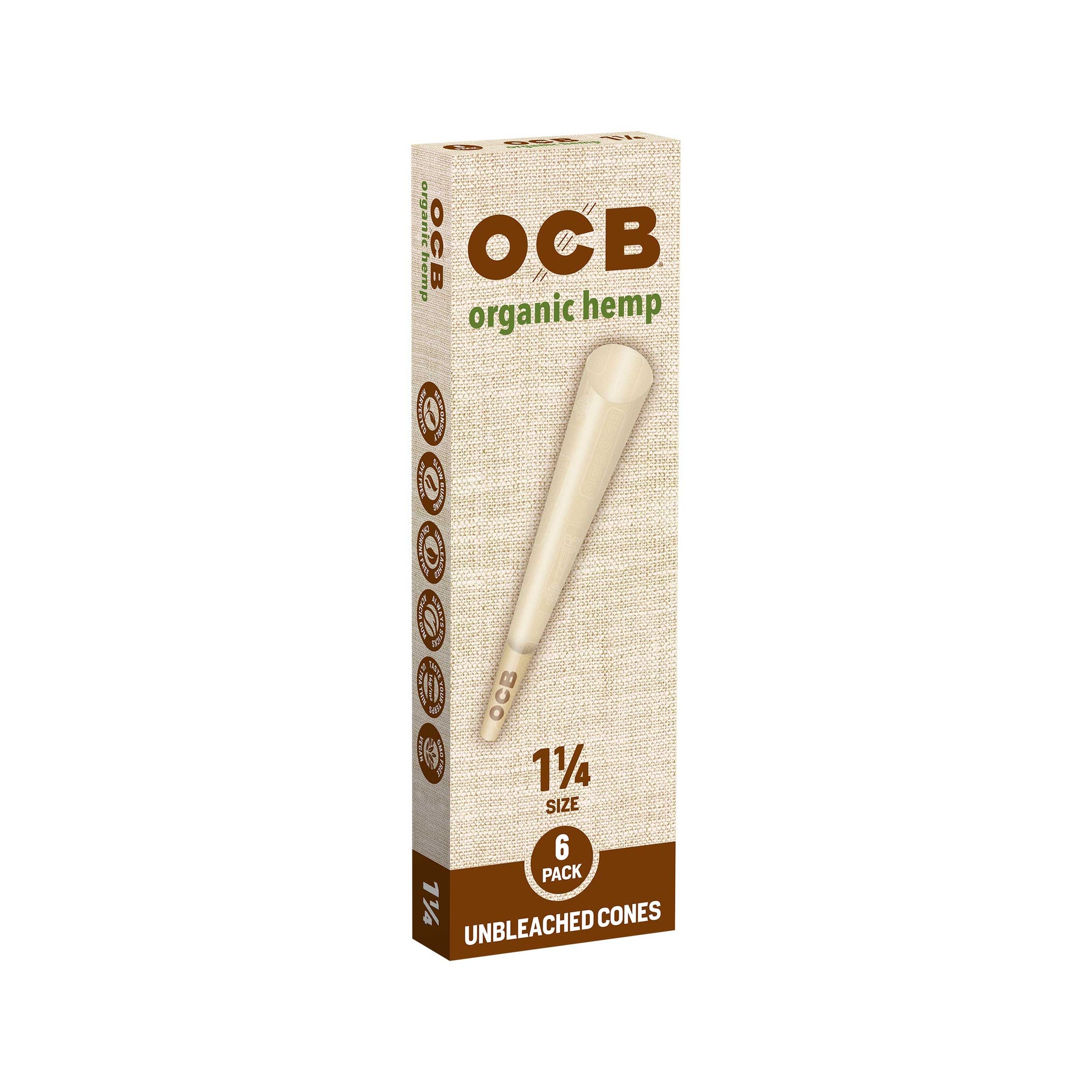 OCB Organic Hemp 1 1/4 Cone Box