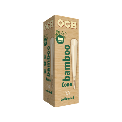OCB Bamboo 1 1/4 Cone 100 Count Tower