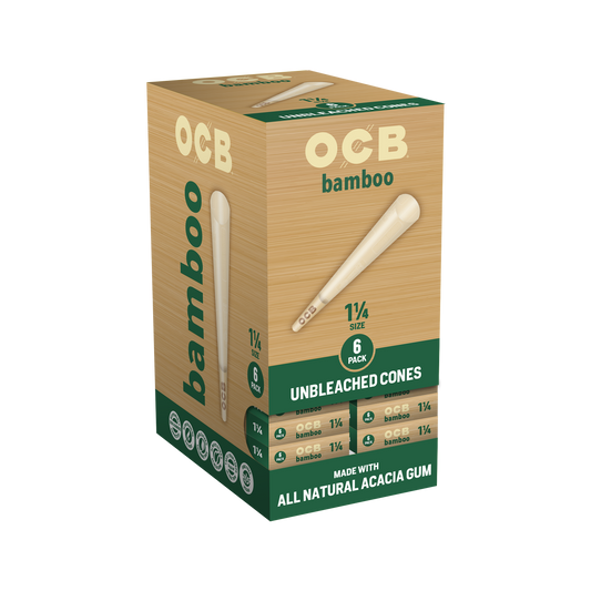 OCB Bamboo 1 1/4 Cone 24 Count Unit