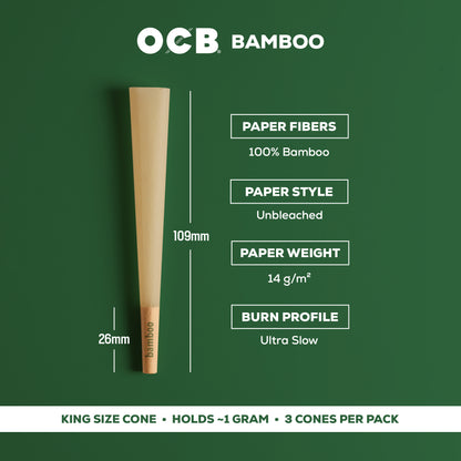 OCB Bamboo King Cone Specs