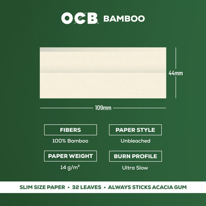 OCB Bamboo Slim Rolling Paper Specs