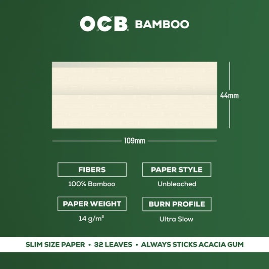 OCB Bamboo Slim Rolling Paper Specs