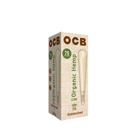 OCB Organic Hemp 1 1/4 Cone 75 Count Tower