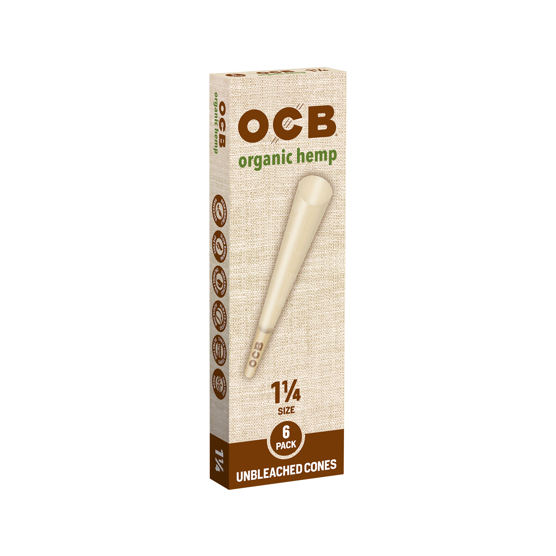 OCB Organic Hemp 1 1/4 Cone Box
