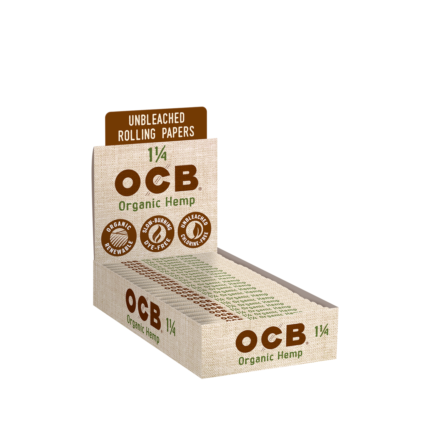 OCB Organic Hemp 1 1/4 Rolling Paper Unit