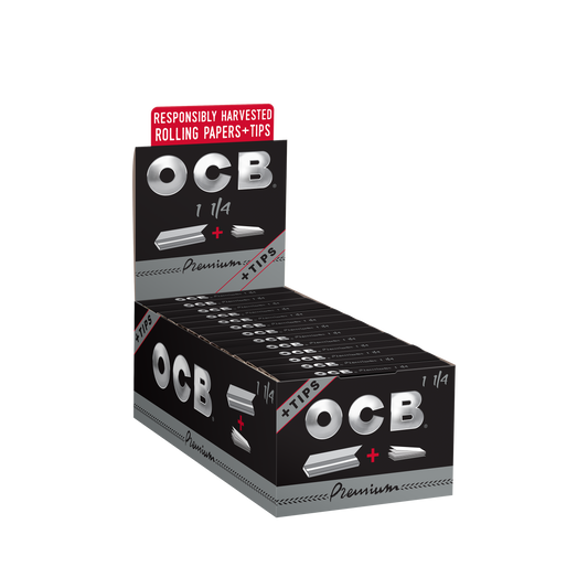 OCB Premium 1 1/4 + Tips Rolling Paper Unit