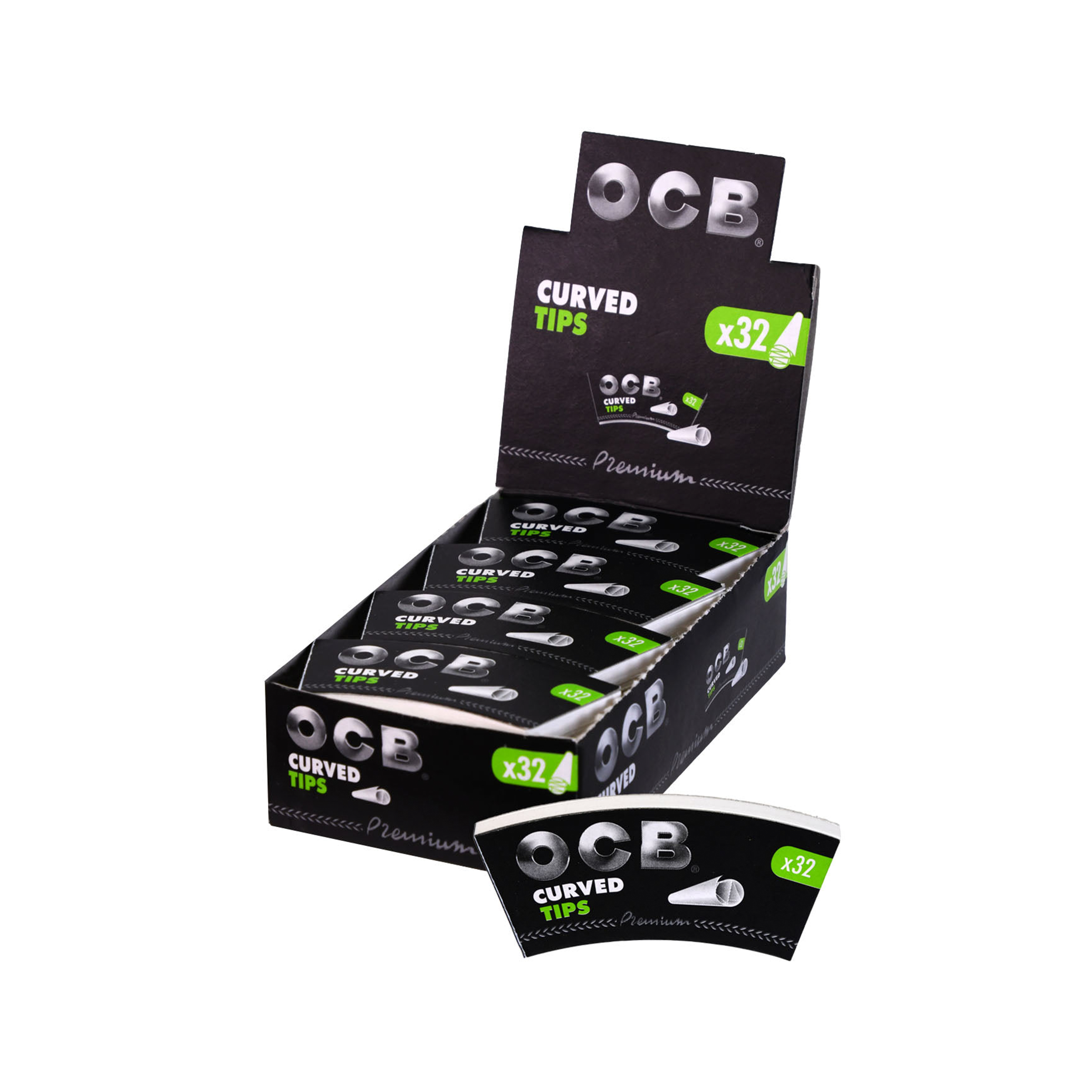 OCB Black Premium Kingsize Rolling Papers With Tips – 3, 6, 12, 24, 32 Packs Available