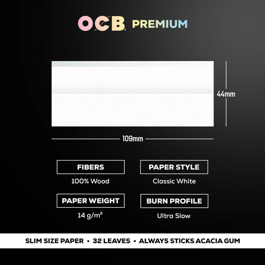 OCB Premium Slim Rolling Paper Specs