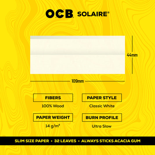 OCB Solaire Slim Rolling Paper Specs