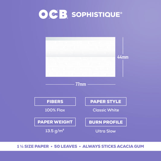 OCB Sophistique 1 1/4 Rolling Paper Specs