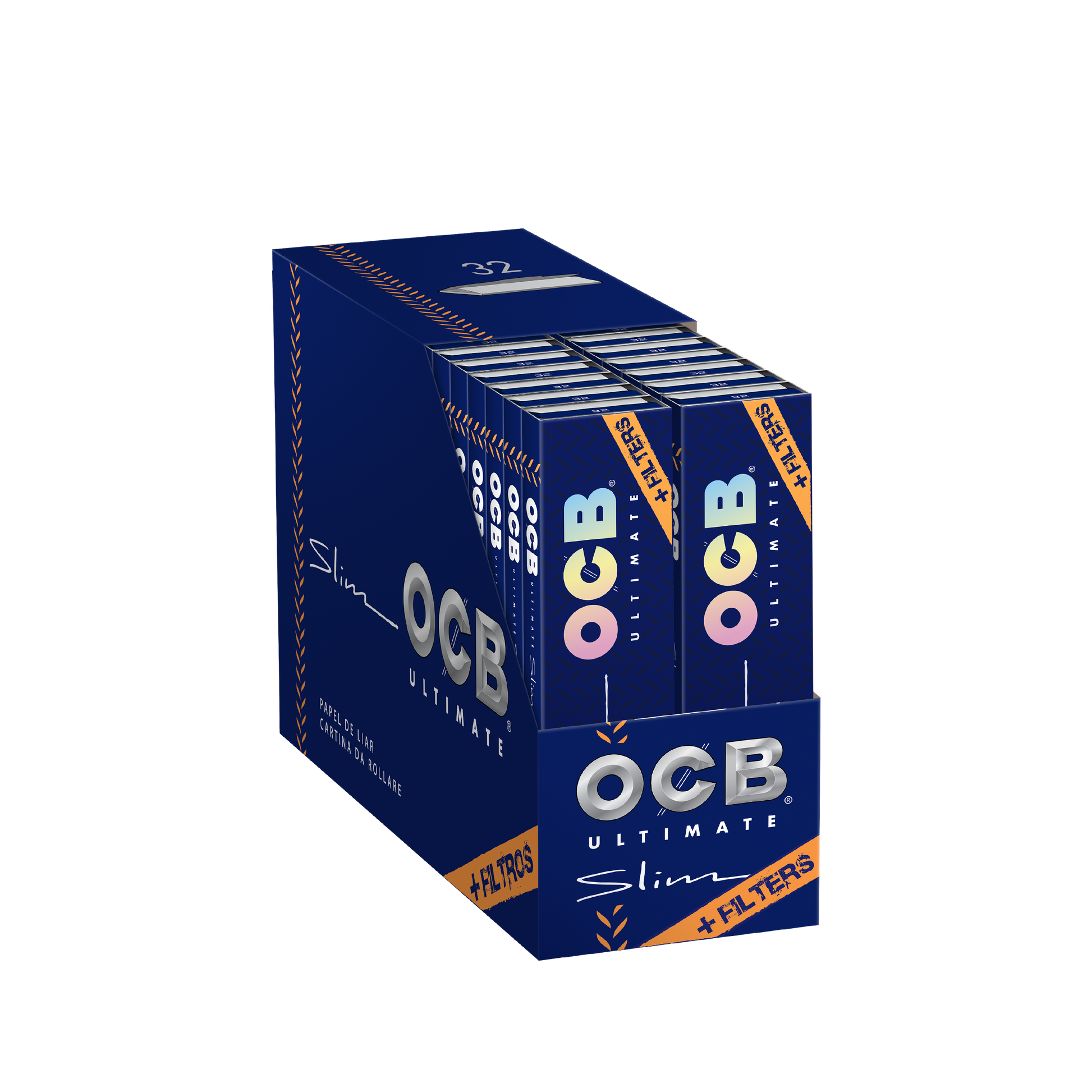 OCB Ultimate Slim + Tips Rolling Paper Unit