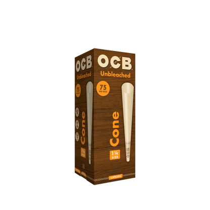 OCB Unbleached 1 1/4 Cone 75 Count Tower