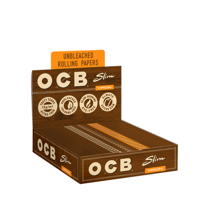 OCB Unbleached Slim Rolling Paper Unit