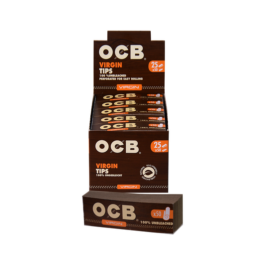 OCB Unbleached Flat Tips Unit