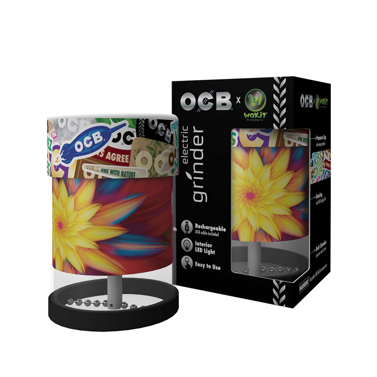 OCB x Wakit Grinder - Flower