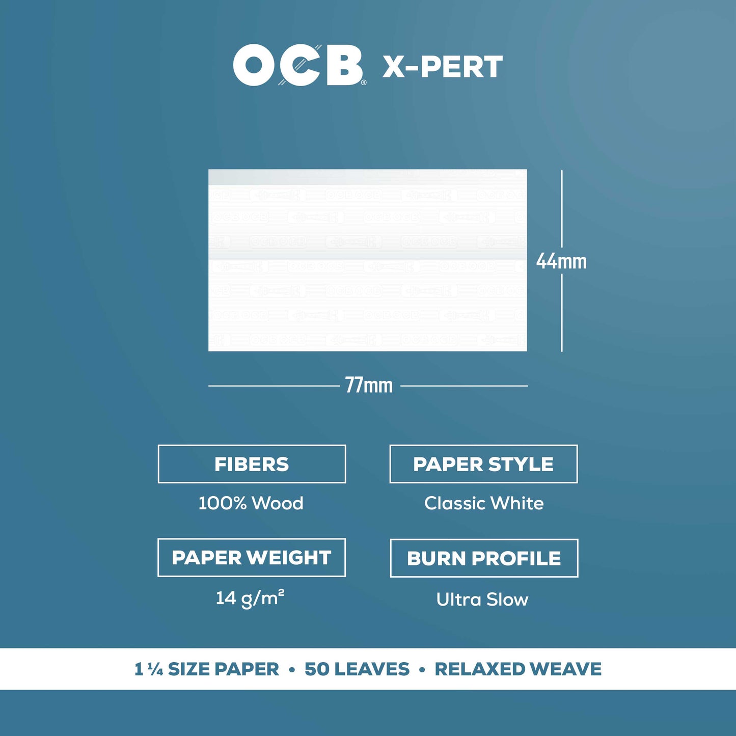 OCB X-Pert 1 1/4 Rolling Paper Specs