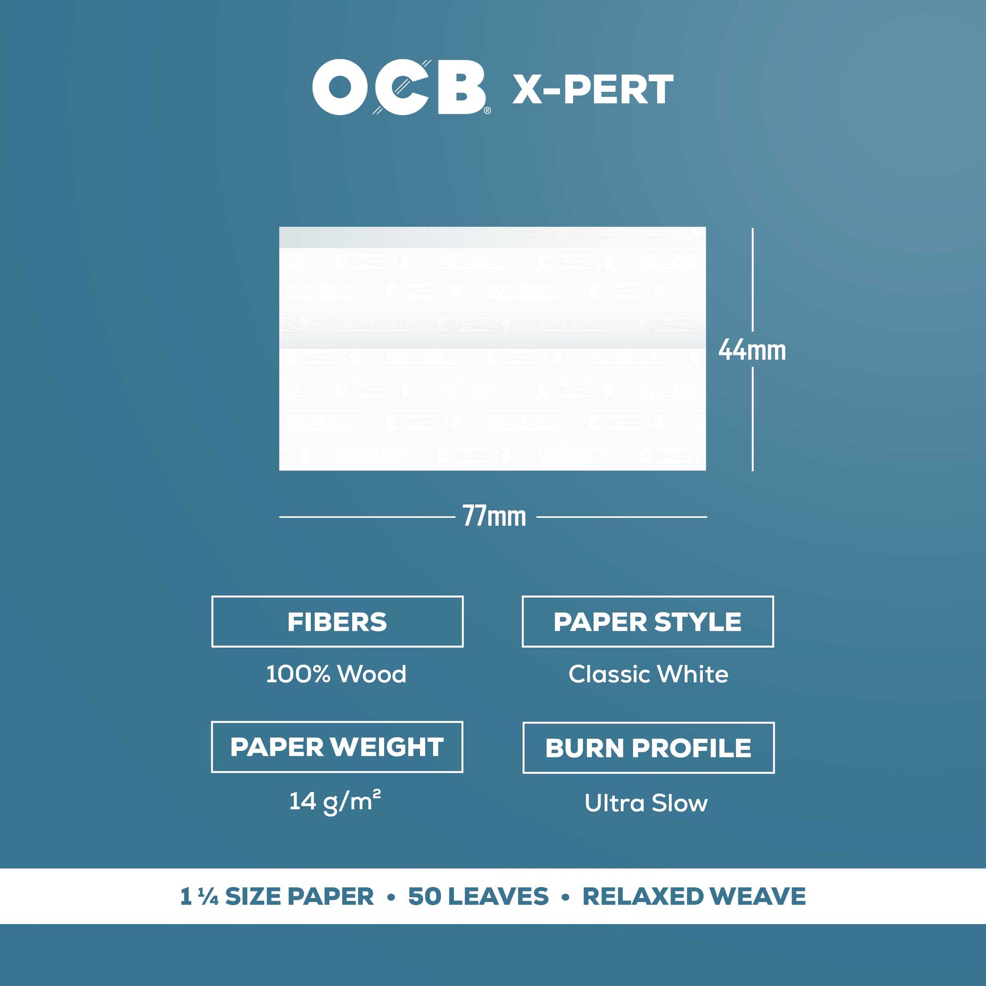 OCB X-Pert 1 1/4 Rolling Paper Specs