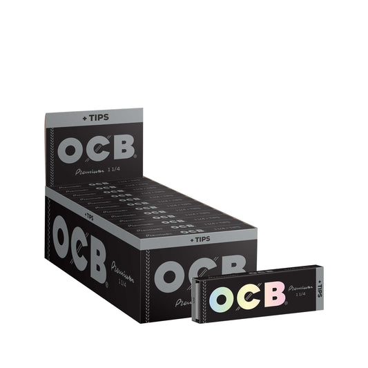 OCB Premium 1 1/4 + Tips Rolling Paper Display