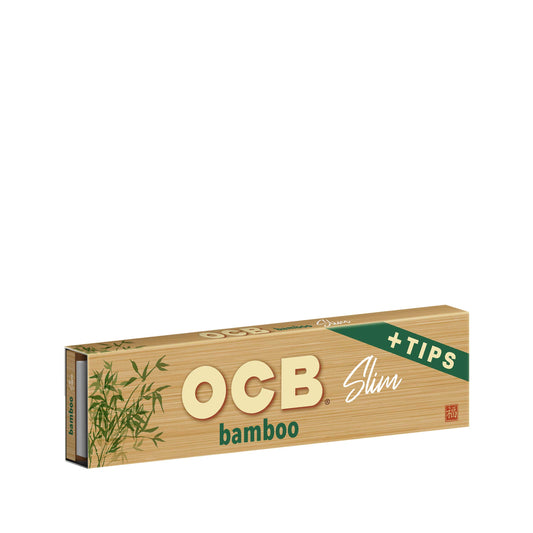 OCB Bamboo Slim + Tips Rolling Paper Booklet