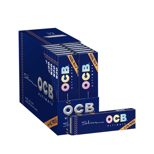 OCB Ultimate Slim + Tips Rolling Paper Display