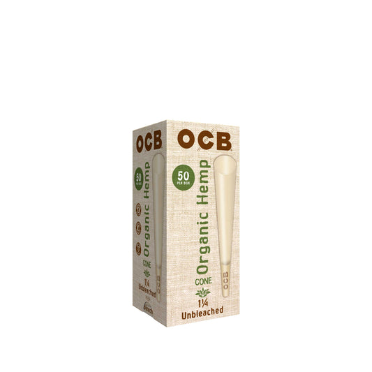OCB Organic Hemp 1 1/4 50ct Cone Tower