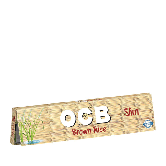OCB Brown Rice Slim Rolling Paper Booklet